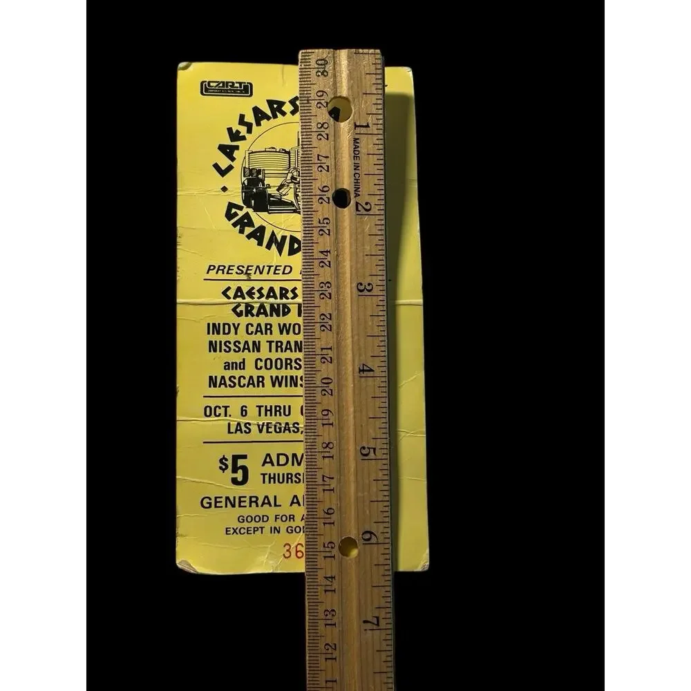 CAESARS PALACE GRAND PRIX III TICKET STUB 83' INDY WORLD SERIES TRANS AM VEGAS
